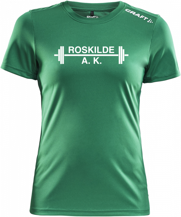 Craft - Rak T-Shirt Dame - Grøn & hvid
